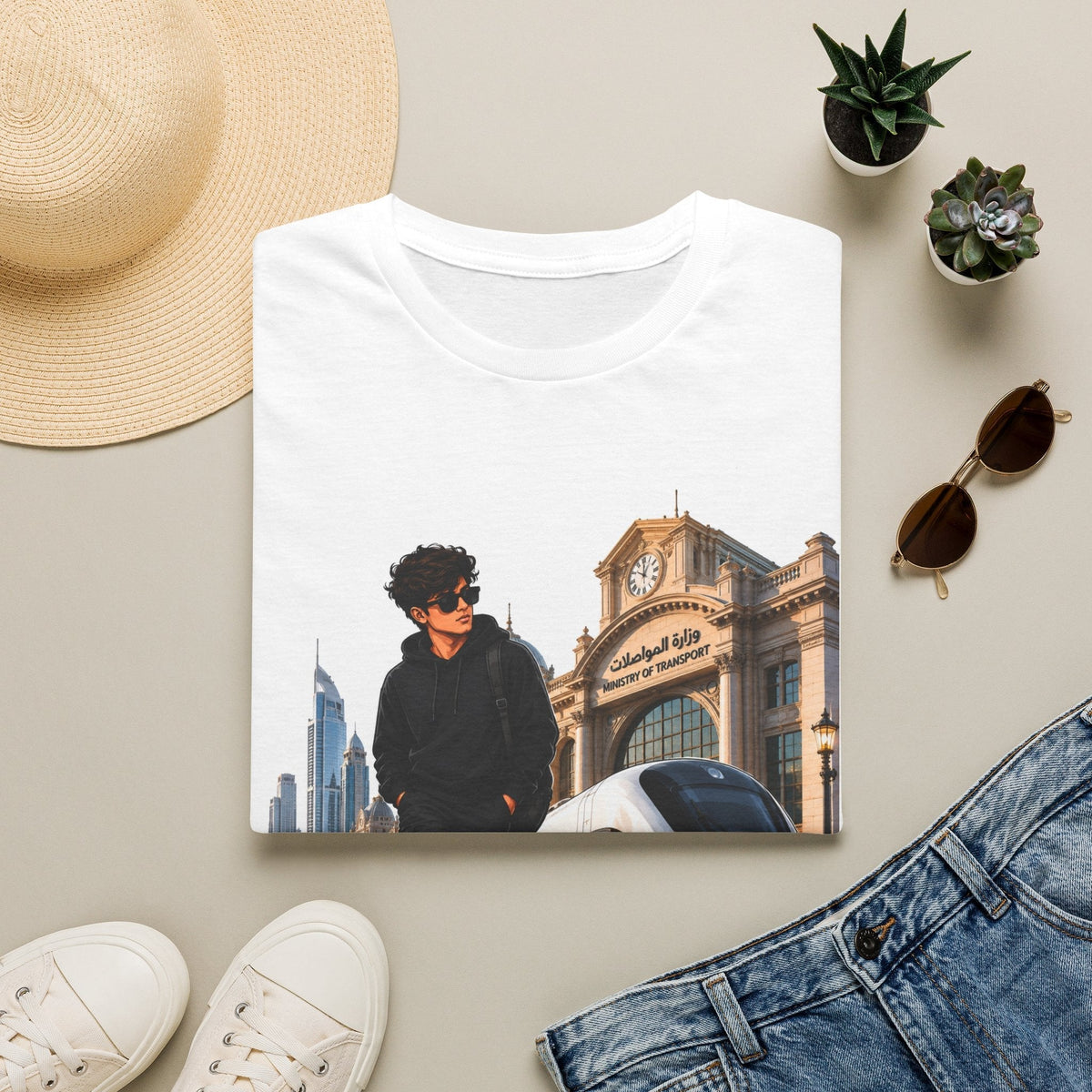 Travel Vibes T‑Shirt — Urban Train Station Graphic Tee