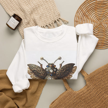 Steampunk Clock Bee Crewneck Sweatshirt