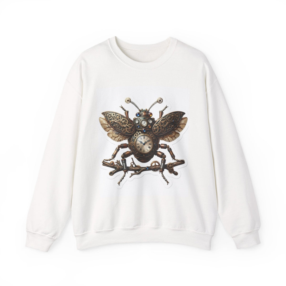 Steampunk Clock Bee Crewneck Sweatshirt