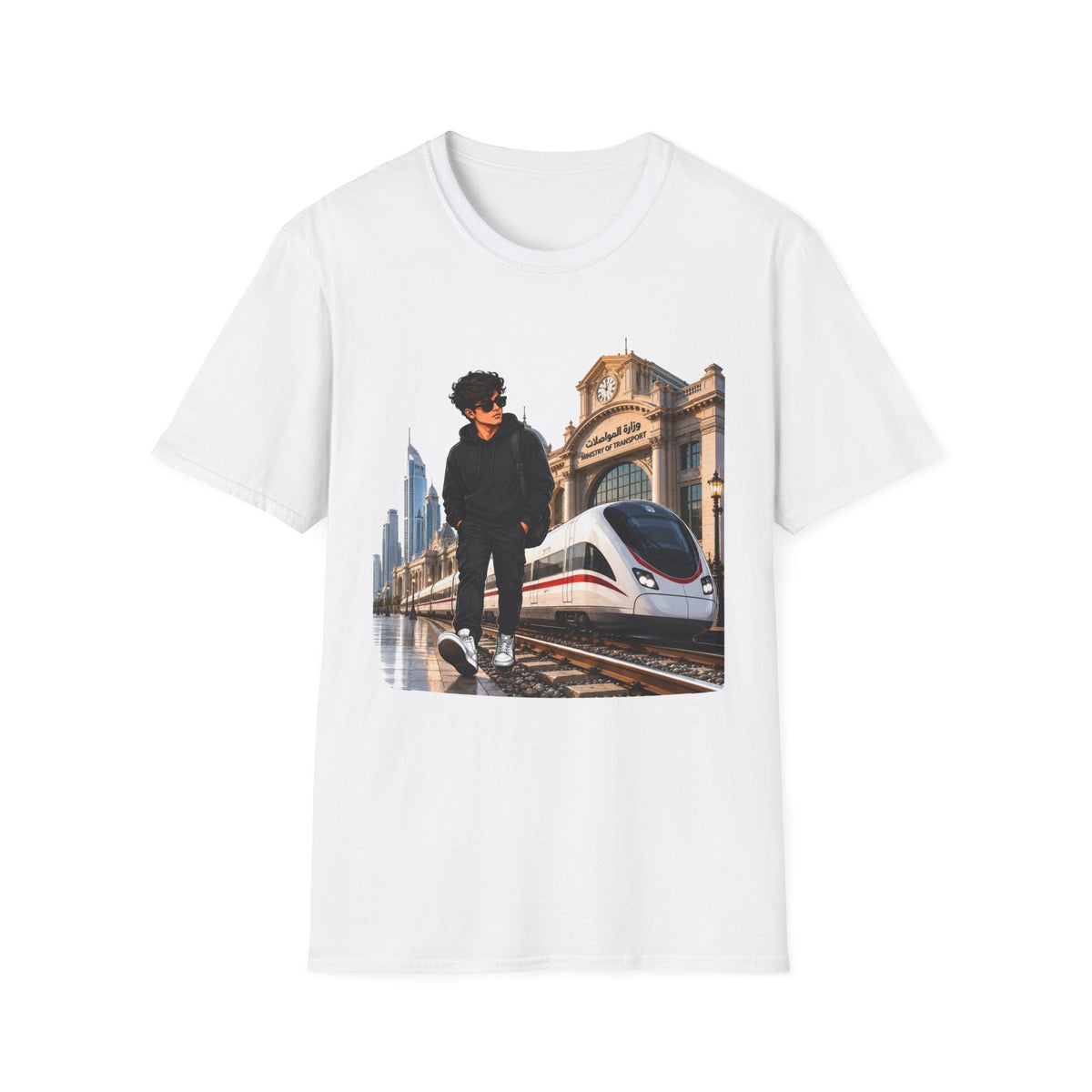 Travel Vibes T‑Shirt — Urban Train Station Graphic Tee