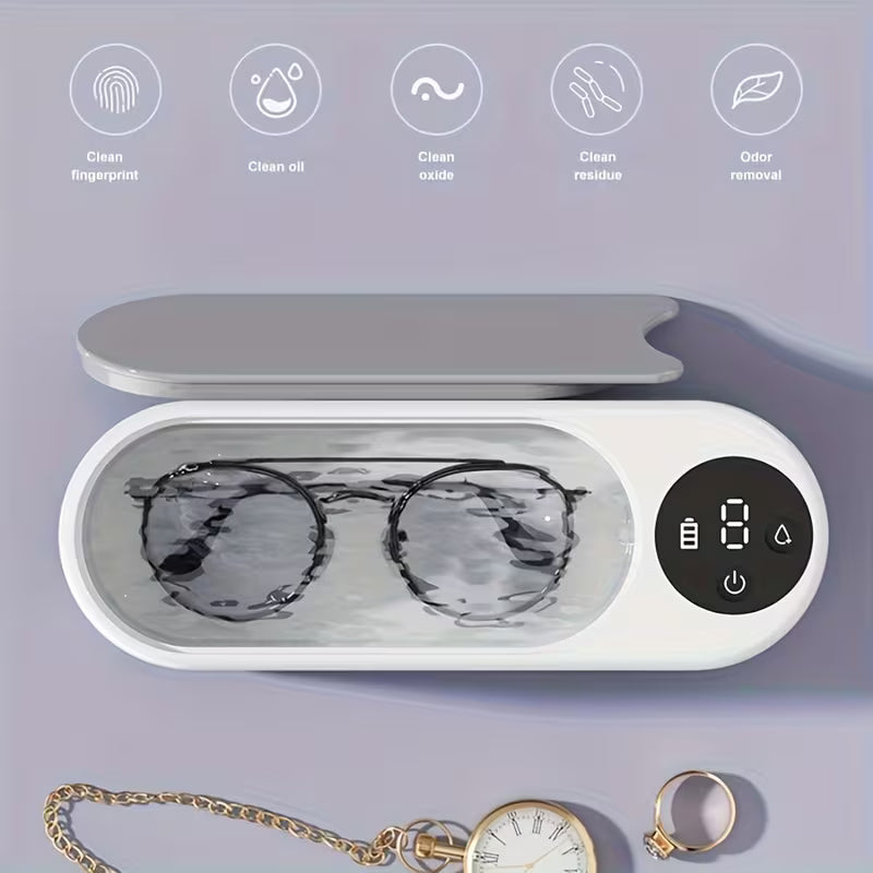 Ultrasonic Glasses Cleaner — Deep Clean Lenses, Jewelry & Watches in Minutes