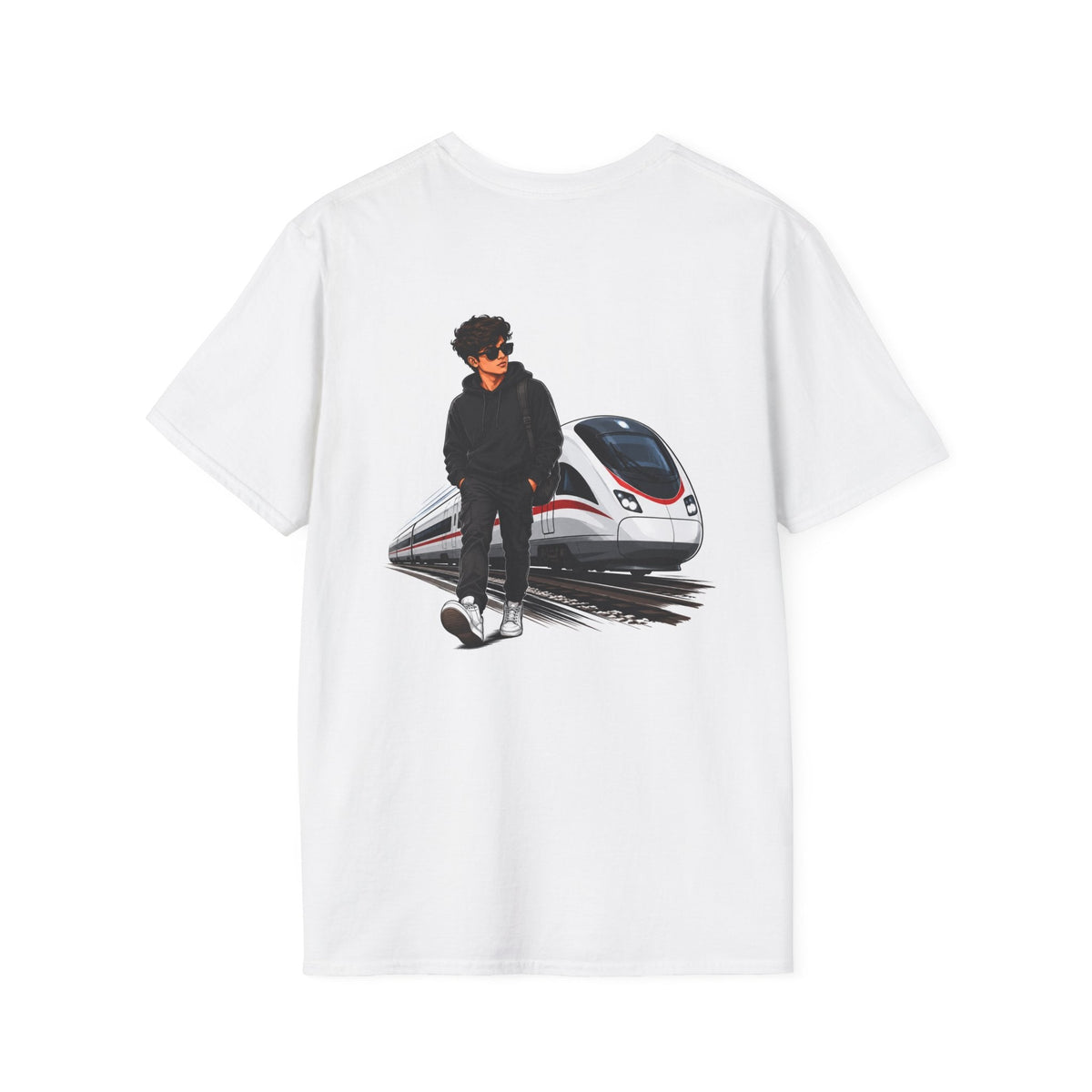 Travel Vibes T‑Shirt — Urban Train Station Graphic Tee