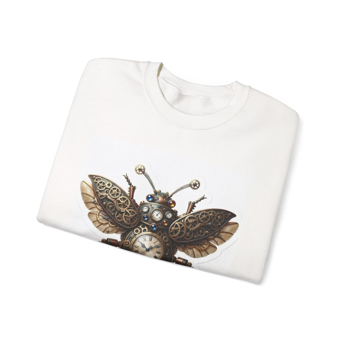 Steampunk Clock Bee Crewneck Sweatshirt