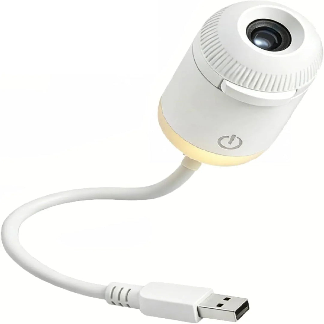 White USB camera with power indicator on a white background