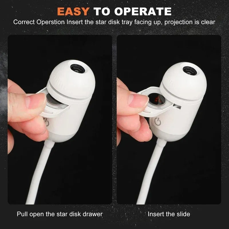 Mini USB Star Projector – Flexible Car Roof Galaxy Light