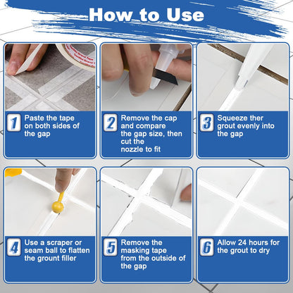 Tile Reform Grout Sealer — Tile Gap Repair & Grout Restorer Pen