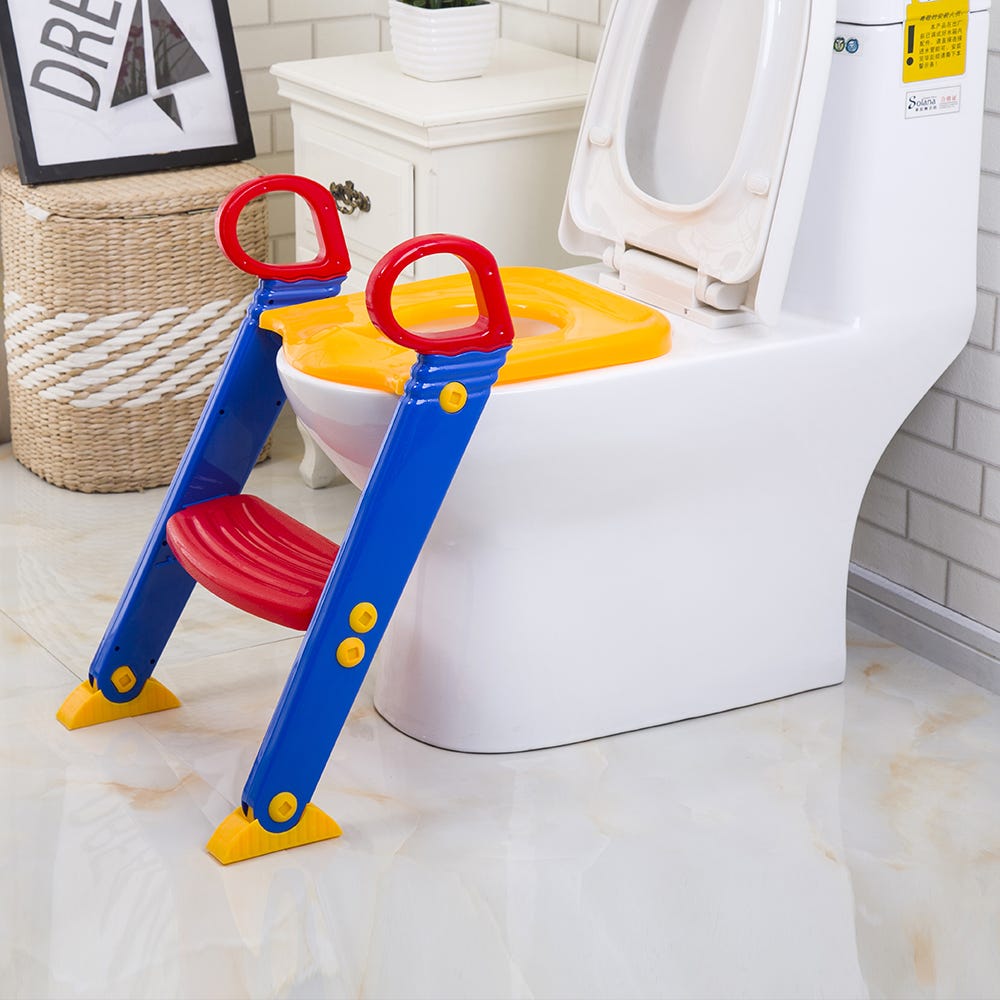 Children's Toilet Training Ladder Seat — Foldable Non-Slip Step Stool for Toddlers