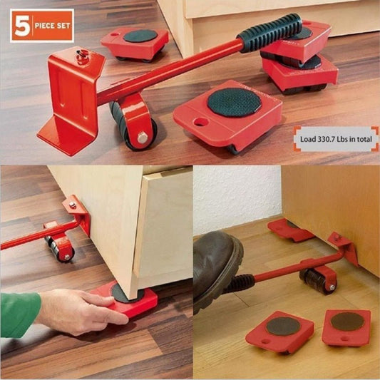 Heavy Duty Furniture Mover Set — 5-in-1 Lifting & Sliding Tool