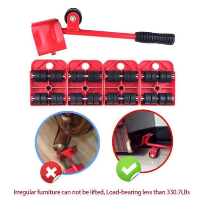Heavy Duty Furniture Mover Set — 5-in-1 Lifting & Sliding Tool