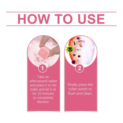Toilet Bowl Cleaner Tablets — Long-Lasting Freshness & Stain Removal Drops