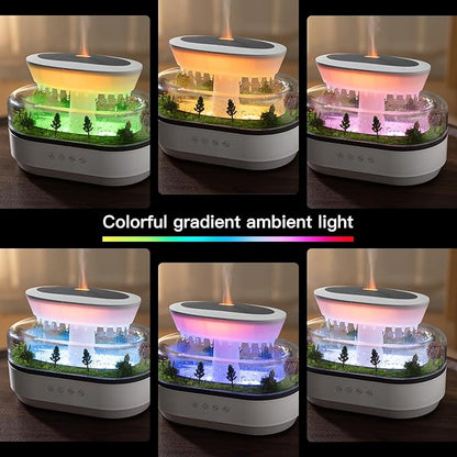 Raindrop Aroma Diffuser — LED Ultrasonic Humidifier & Essential Oil Diffuser