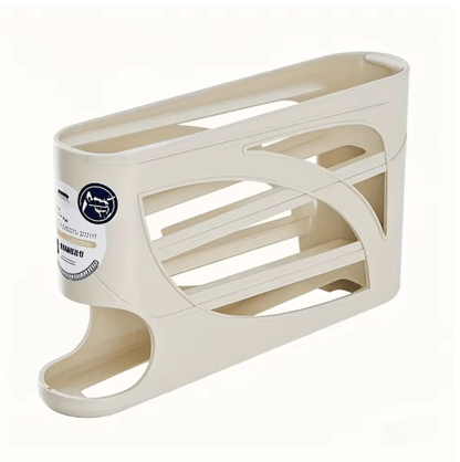 Rolling Egg Dispenser Rack — 18-24 Egg Space-Saving Automatic Organizer for Fridge & Counter