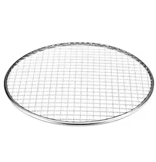 Round BBQ Fire Pit Grill Table — Outdoor Dining Fire Bowl Table for Garden & Desert Gatherings